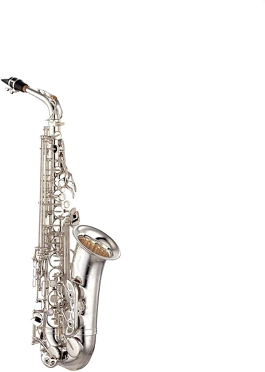 Japan Professional Alto Saxophone Gold Silver E Saxophone with Mouth Piece Reed Aglet Student Saxophone (Color : Light Yellow)