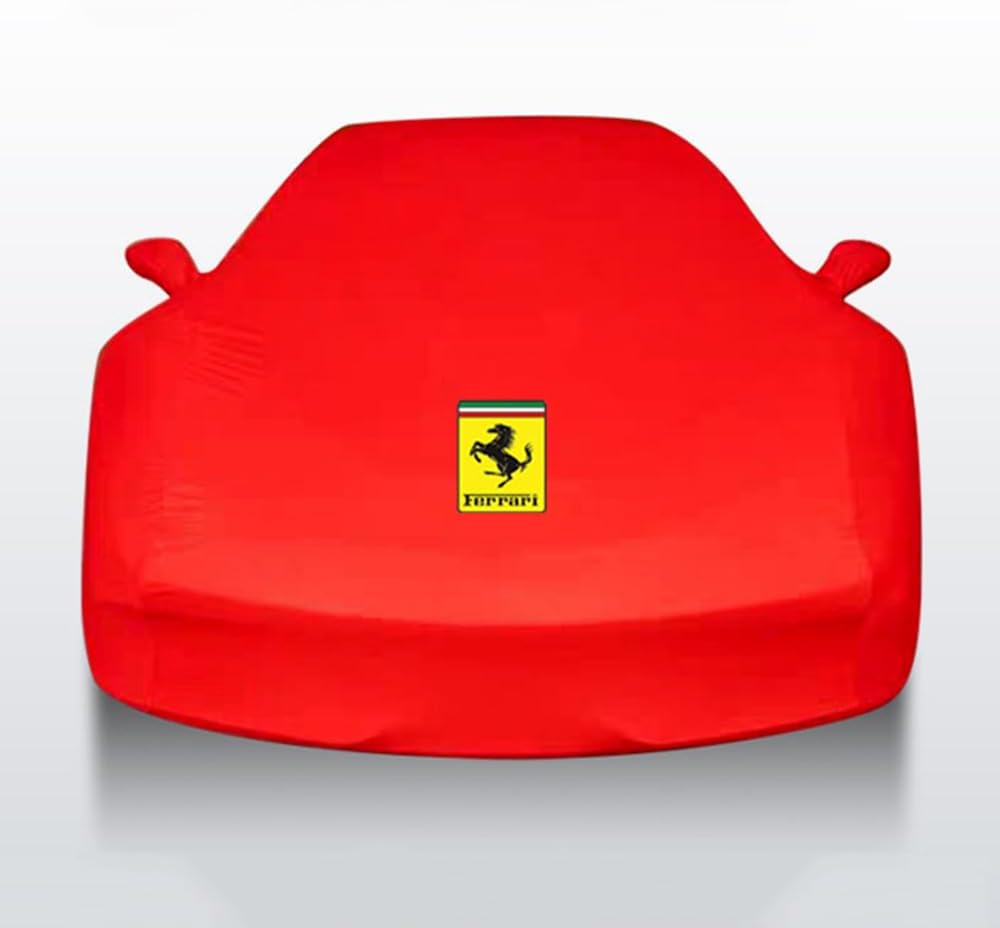 Car Cover for Ferrari 550 550 Maranello 1996 1997 1998 1999 2000 2001 Custom Car Cover Super Soft Tarpaulin Dustproof Elastic Indoor Car Awning Auto Show Accessories,Red