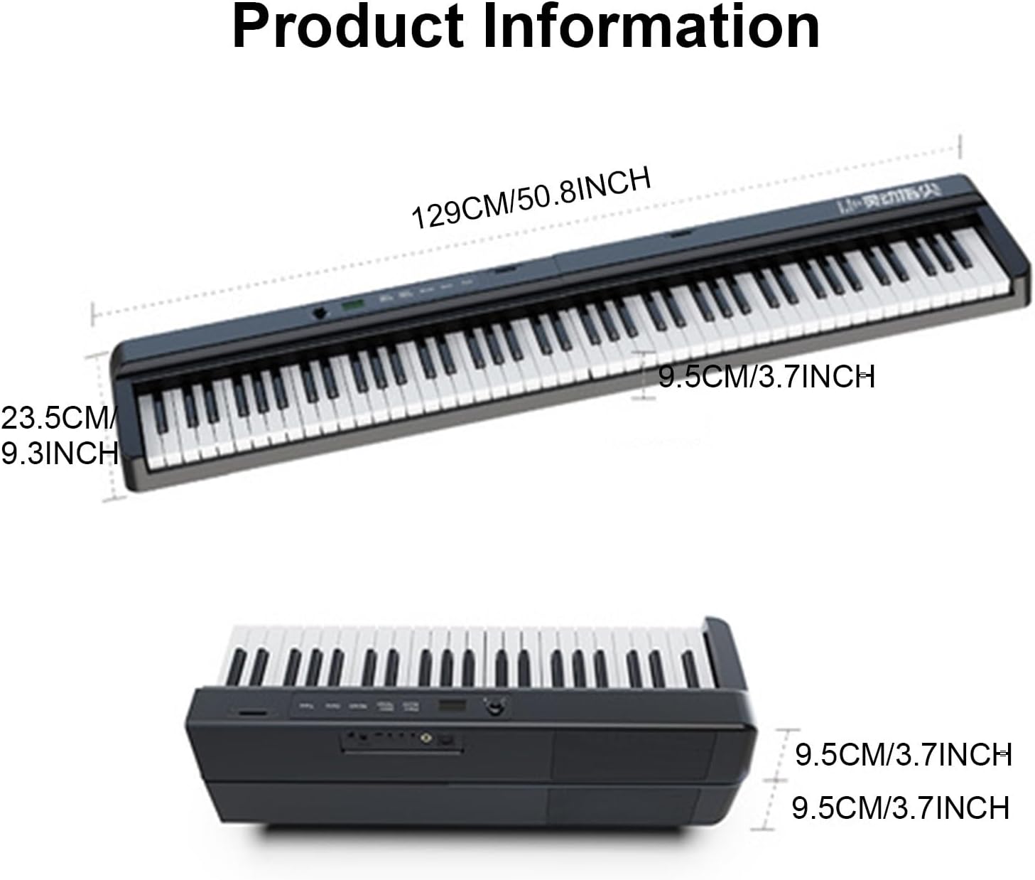 88 Keyboard, Rechargeable Keyboard With Bluetooth MIDI Foldable Digital Piano Portable Full Size Touch-Sensitive Electric Piano Built-in Dual Speakers For Beginners and Professional