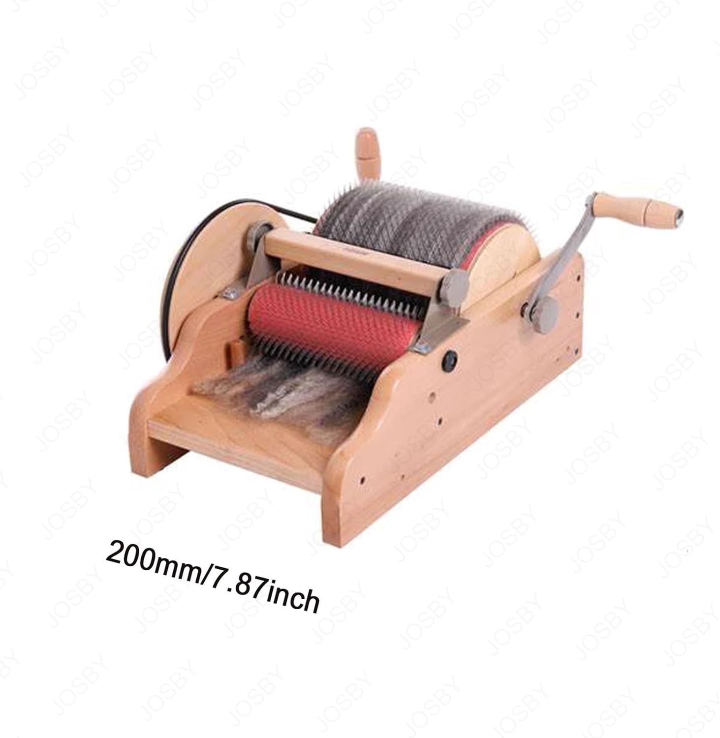 Wool Combing Machine, Manual Wool Drum Carder, Tooth Pitch Can Be Set, Adjustable Roller Gap, Wool Felt-Making Tool