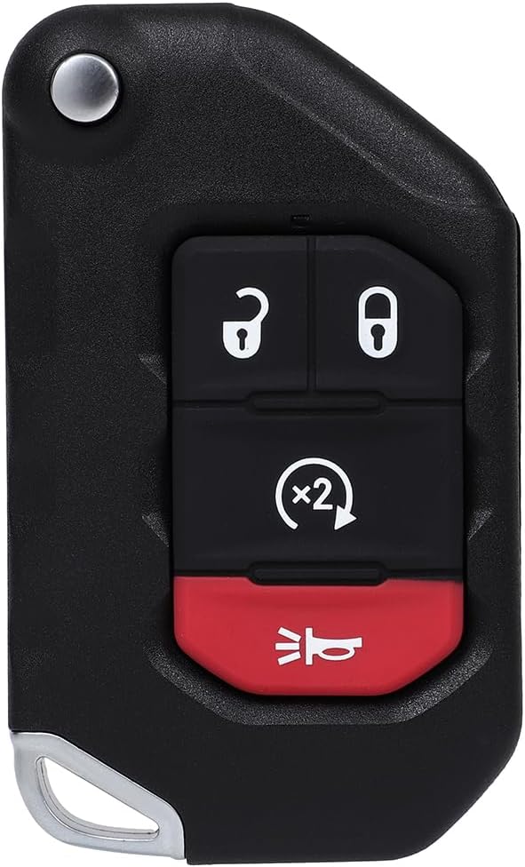 Keyless Entry Remote Car Key Fob Fits for 2020 for Jeep for Wrangler 2.0L 2020 for Jeep for Wrangler 3.0L 2019-2020 for Jeep for Wrangler 2020 for Jeep for Gladiator 3.6L 1 PC 4 Buttons 433.92Mhz