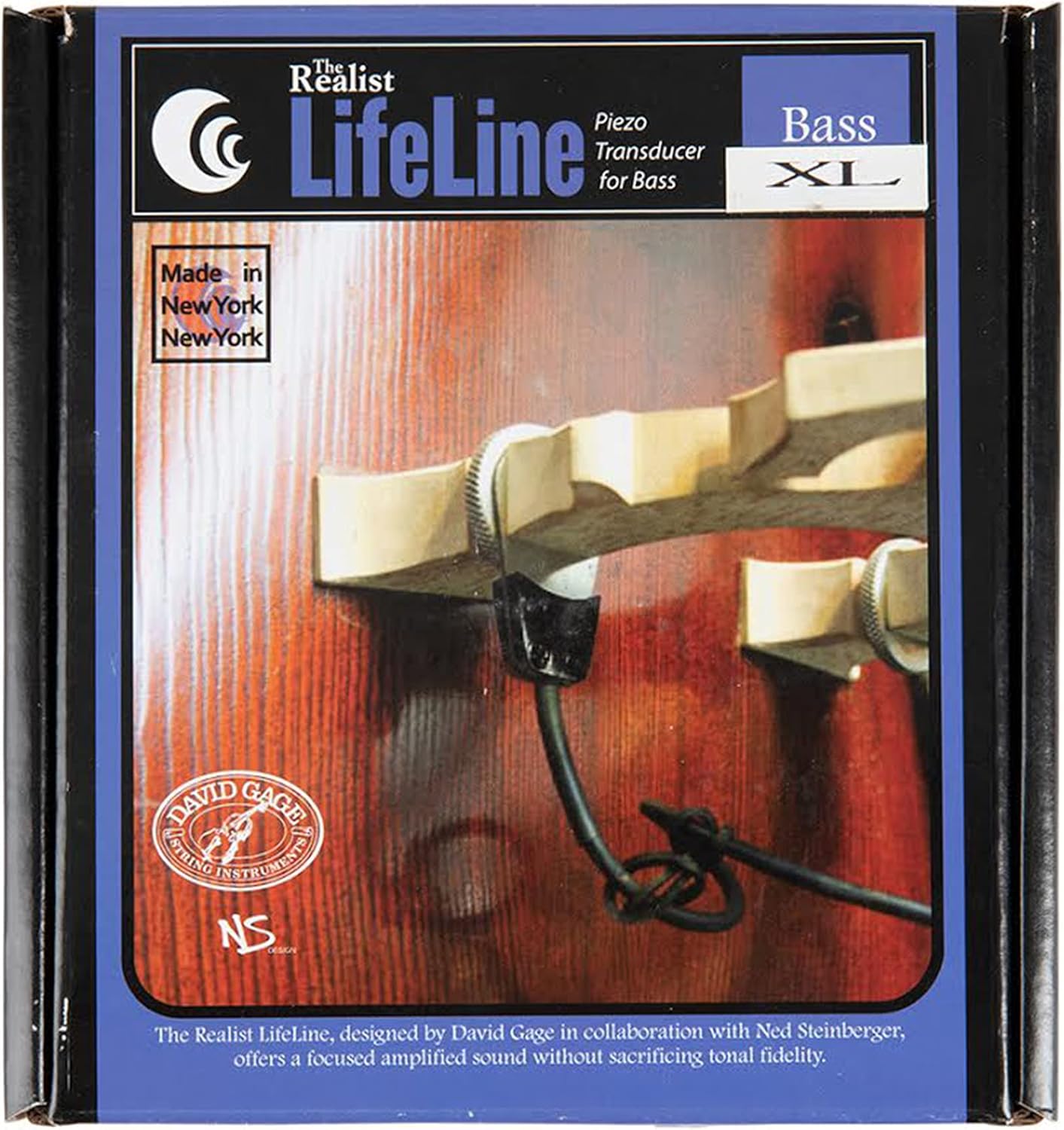 The Realist RLSTLX1 - Lifeline Double Bass XL Pickup - Built-In Volume Control - Portable Easy Installation - Quick Assembly and Removal - Acoustic Sound Amplifier Made In The USA