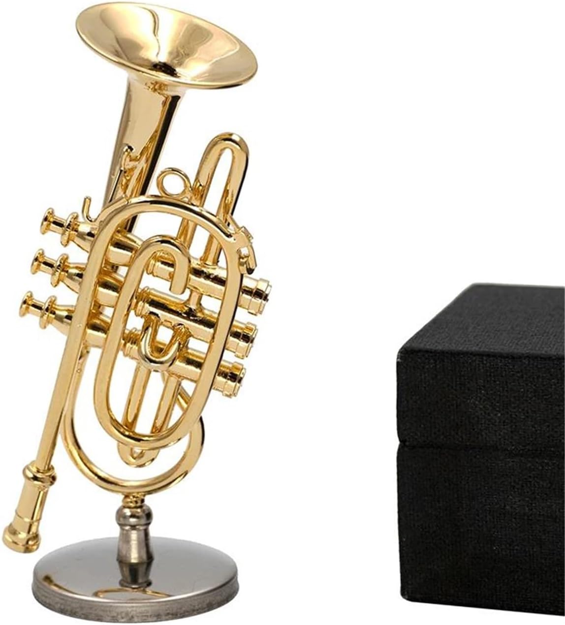 Home Musical Instruments Decorations Miniature Copper Cornet Model Mini Musical Instrument 8.5cm Decoration