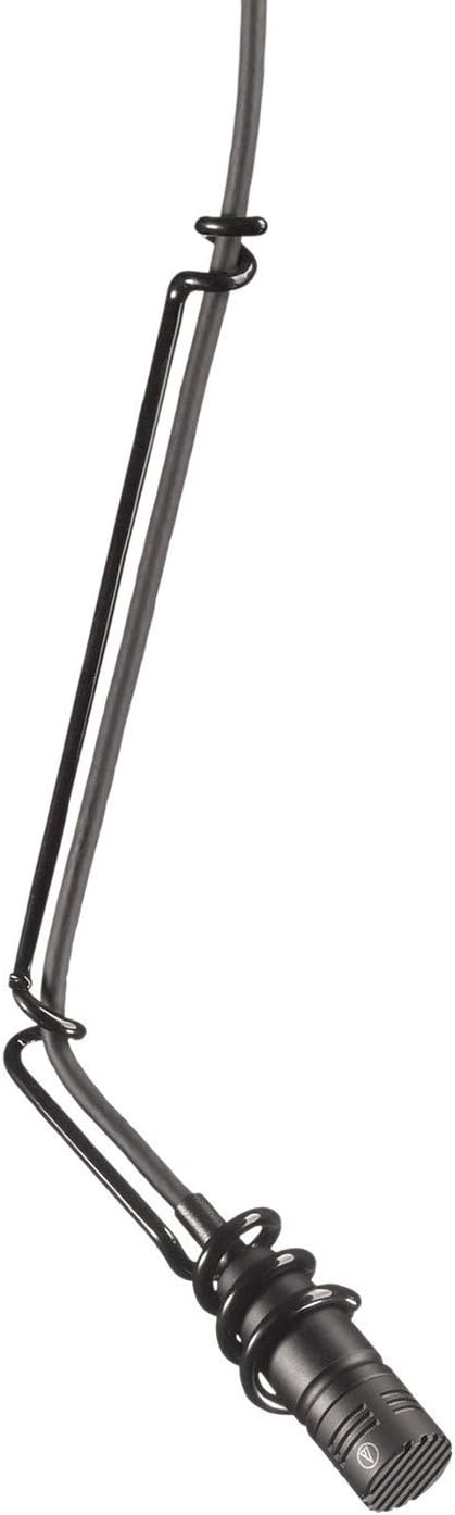 Audio-Technica U853R Cardioid Condenser Hanging Microphone 250 Ohms, Low Profile Design, Black