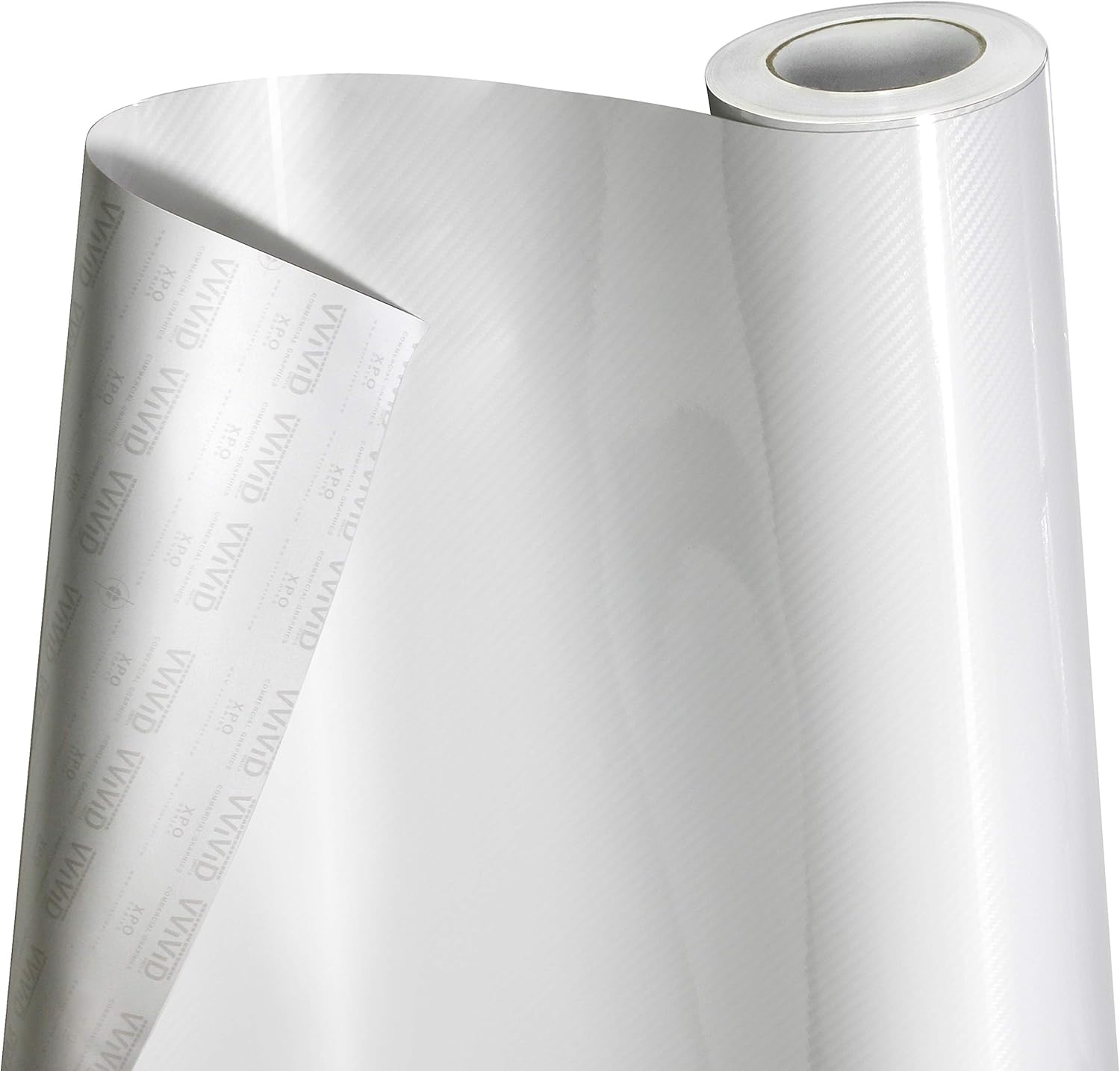 VViViD 5D High Gloss White Epoxy Carbon Fiber Automotive Vinyl Wrap Film Roll (10 Foot by 5 Foot)