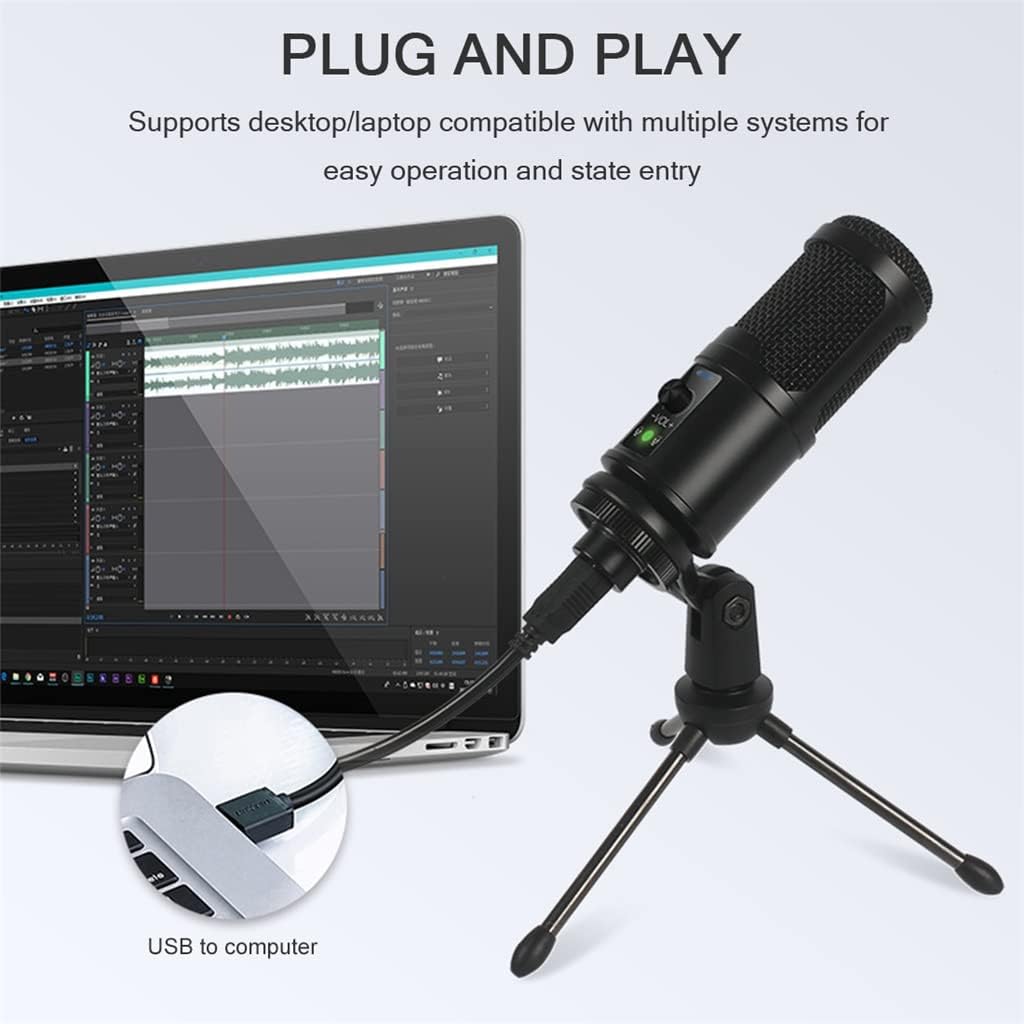 Recording RGB Condenser Microphone is Suitable for Laptop Professional USB Microphone Game Live Broadcast PK BM800