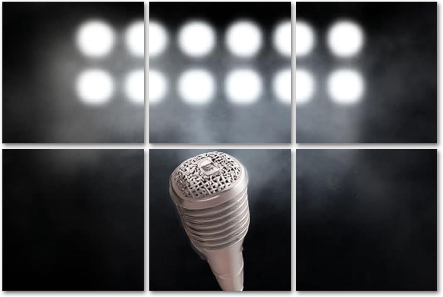 6 Panels Art Acoustic Panels microphone audio mixer music equipment songs pictures Soundproof Wall Panels Padding Decorative Sound Absorbing Panels 72