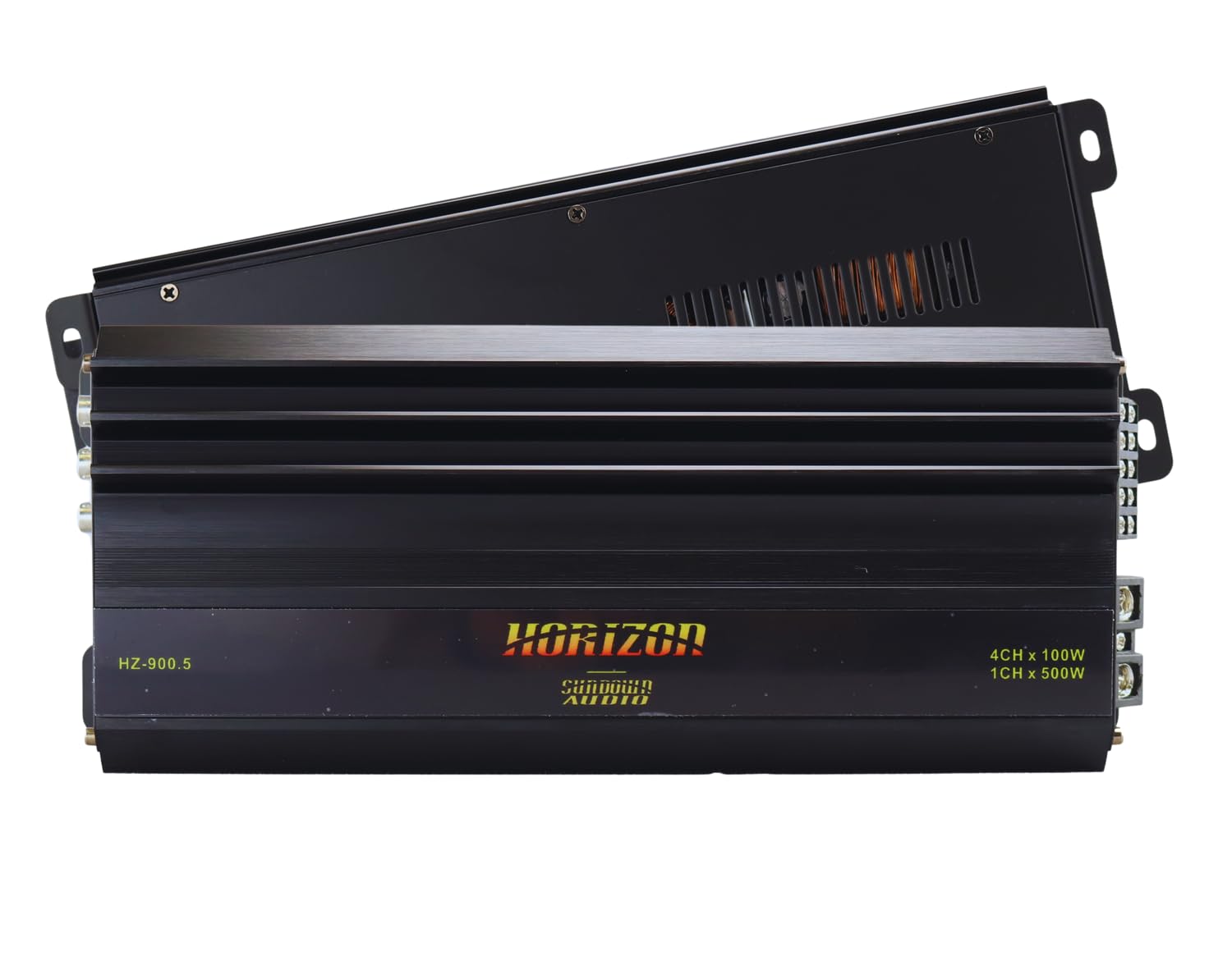 Horizon HZ-900.5 5-Channel Full-Range Amplifier - 900W RMS x5 @ 4 Ohm, Compact Class D Amp with Adjustable HPF/LPF on All Channels for Car Speakers, Component Sets, and Factory Integration