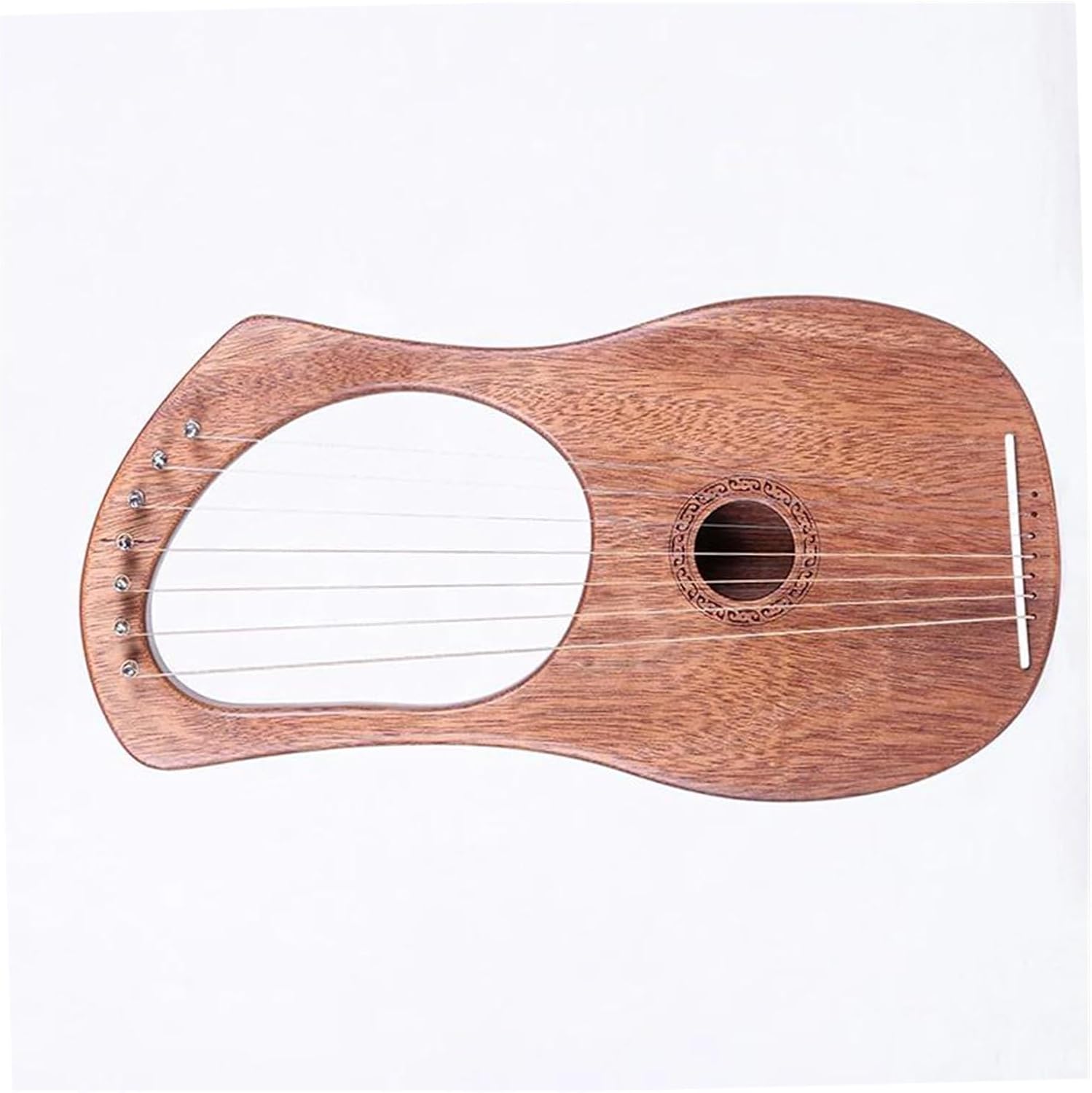Lyre Harp Set 7-string Wooden Harp Mahogany Solid Wood Renaissance Easy To Learn And Easy To Carry