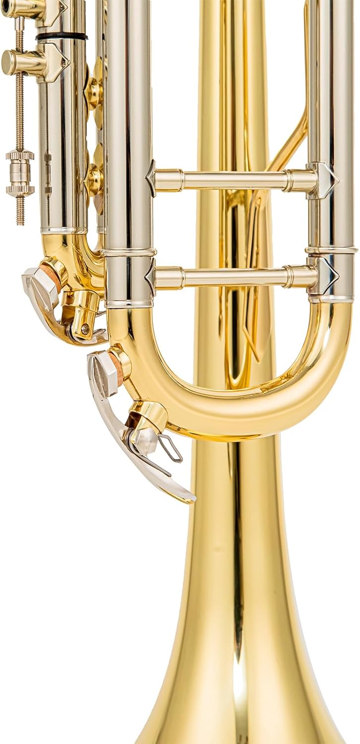 Bb trumpets red gold brass leadpipe mouthpipe advanced student professional trumpet Musical Instruments For Beginner Adults (710 gold brass)