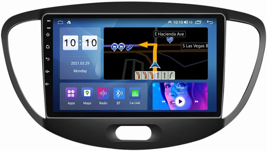 Generic Car Stereo Radio for Hyundai I10 2007-2013, Model 12a81f41-63d4-4f96-82b6-69d1b62c43c5, USB Type A Connectivity