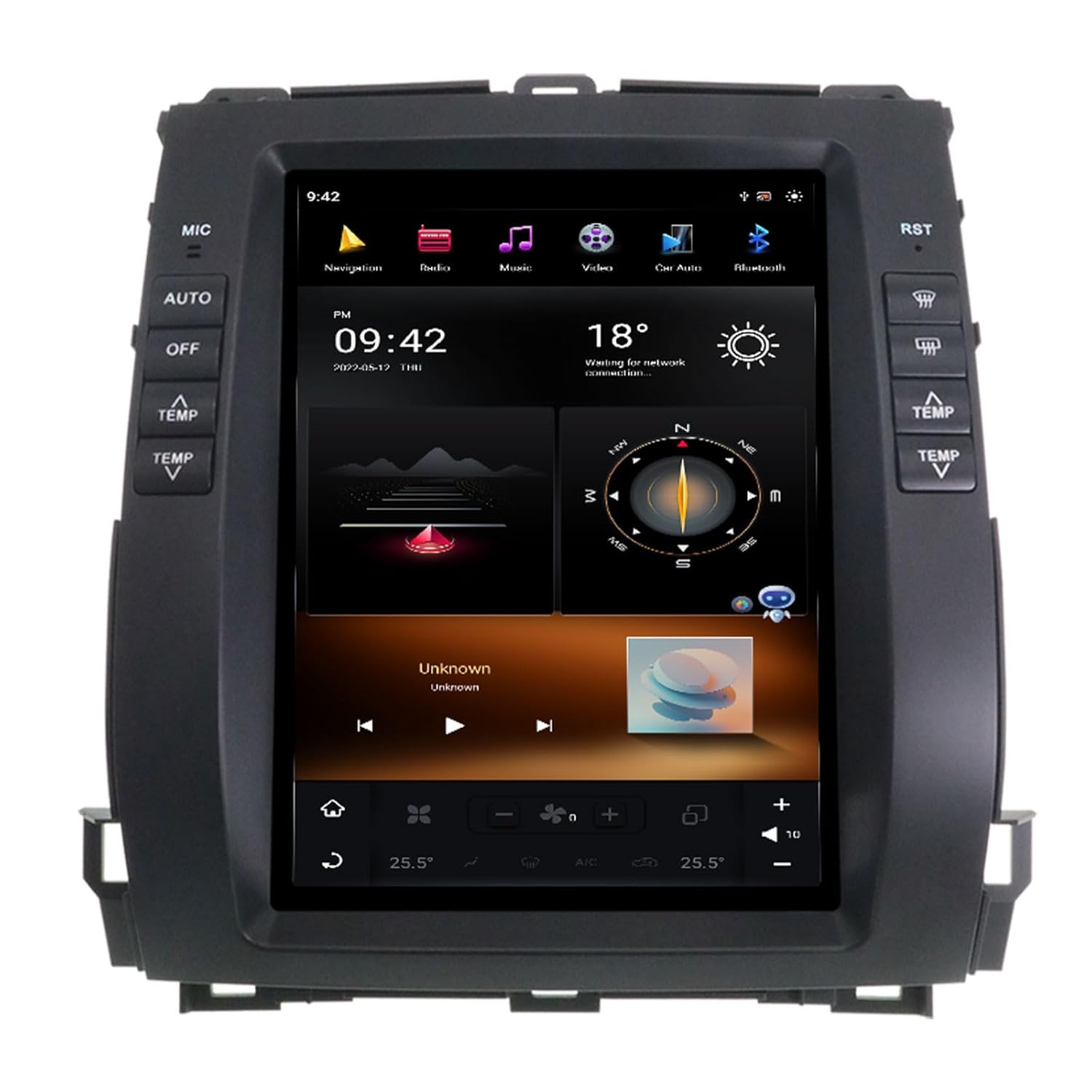 Android Car Stereo for Toyota Prado Lexus GX470 2002-2009,Wireless Carplay Android Auto Car Radio, 10.4'' Touch Screen Head Unit Bluetooth GPS Mirror Link Hi-Fi FM USB WiFi (8-256GB)