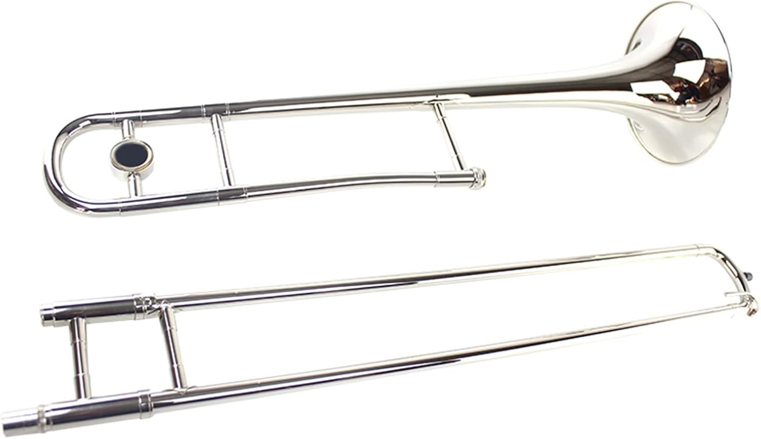 FLFL Student Trombone B-Flat Pull Tube Nickel-Plated Silver Alto Trombone Trumpet