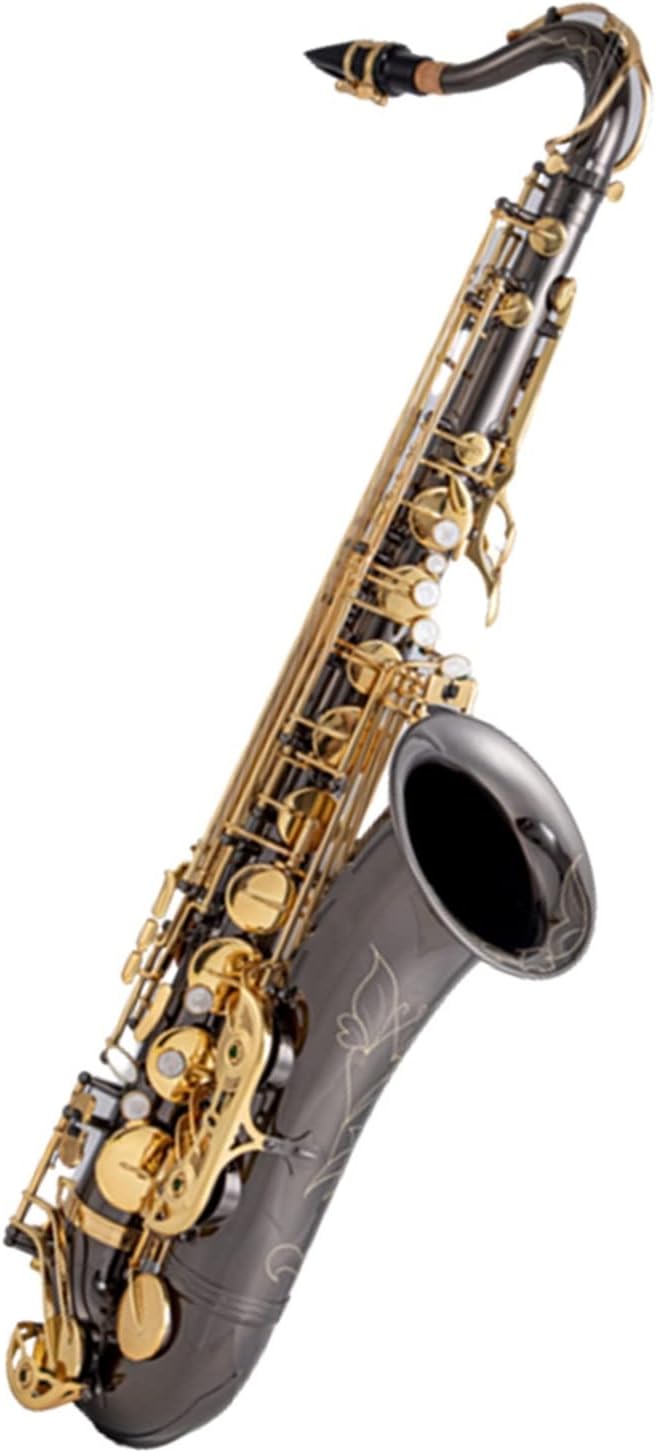 Bb Tenor Saxophone Brass Body Nickel Plated Golden Keys Woodwind Instrument