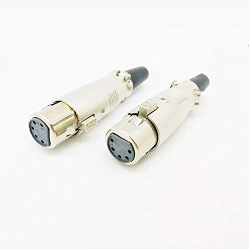 Davitu Electrical Equipments Supplies - 100pcs/lot Male & Female 5-Pin XLR Microphone Audio Cable Plug Connectors Cannon Cable Terminals - (Color: B)