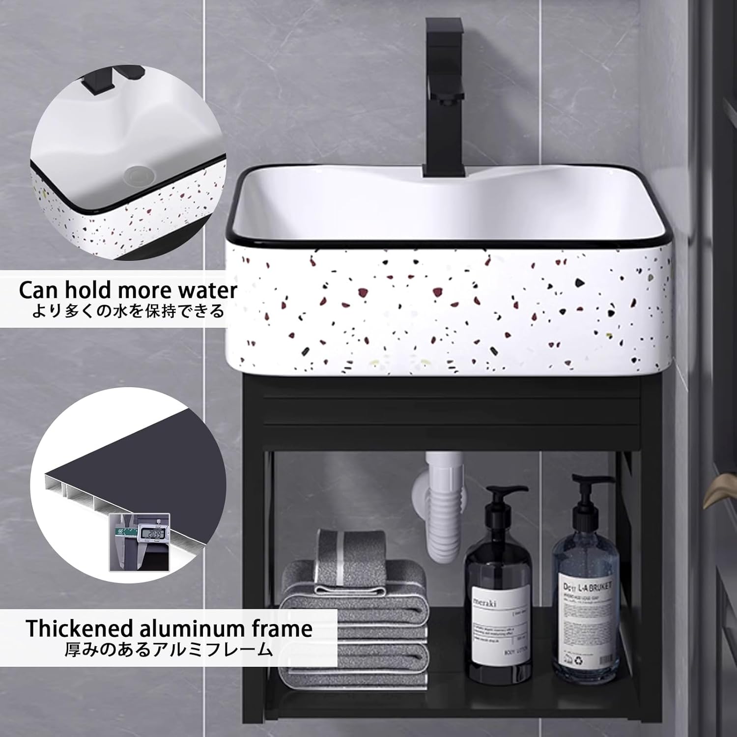 Small Wall Mount Corner Sink,Utility Sink,Wall Mount Bathroom Vessel Sink,Ceramic Liberty Above Counter Wall Mounted Sink,Ceramic Vessel Sink,Farmhouse Sink,for Bathroom,Laundry Room