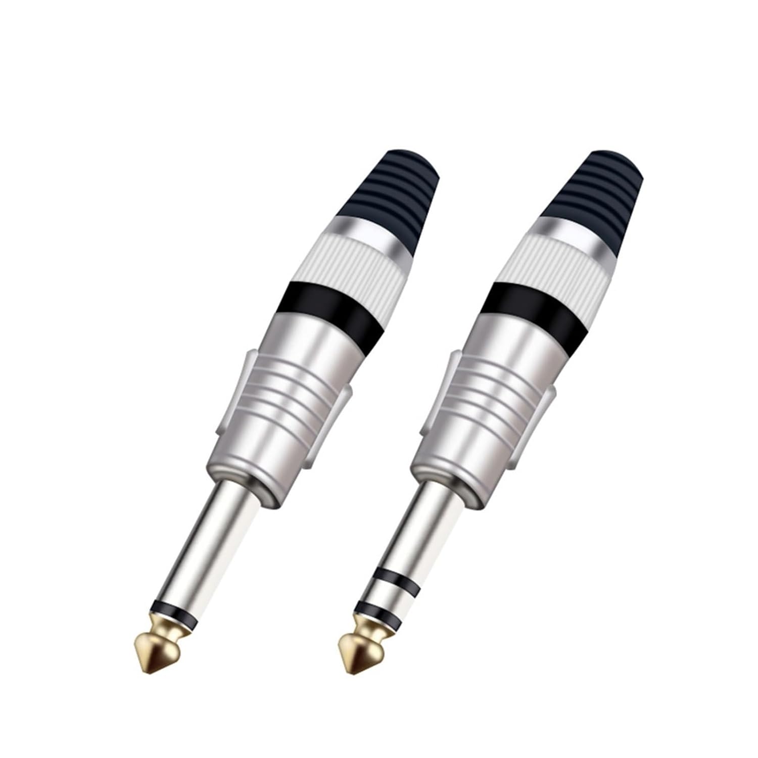 100Pcs 6.35mm Mono/Stereo Plug Microphone Mic Assembly Wire Connectors Core 1/4