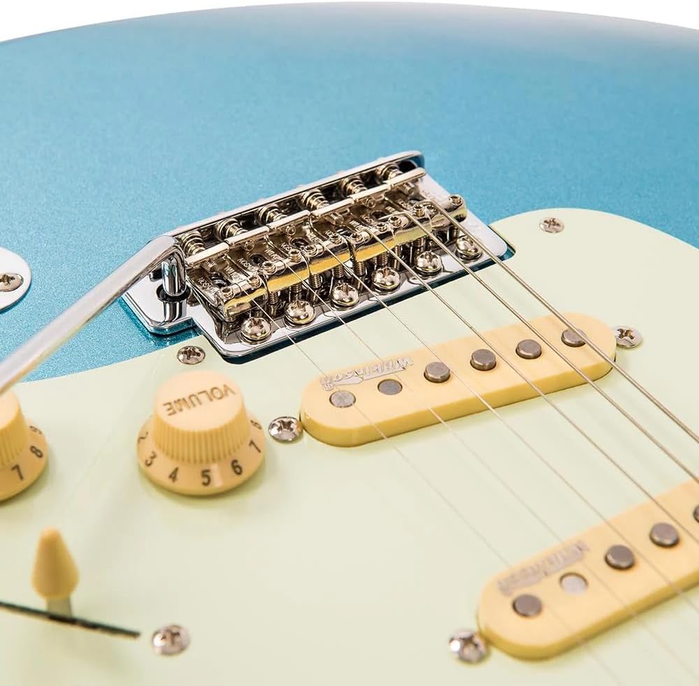 VINTAGE Electric Guitar, Right, Candy Apple Blue (V6CAB)