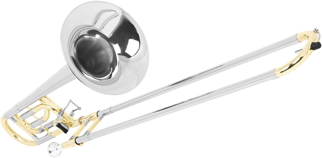 Adult Trombone Instrument Professional Tenor Trombone Instrument Gold And Silver Color B Flat Key Transposition