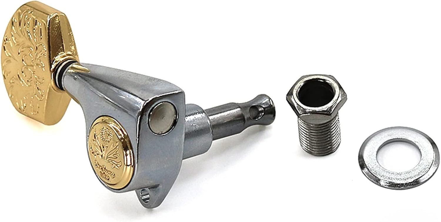 Electric Folk Guitar String Button Completely Closed Open Retro Pattern Imitation Jade Guitar Machine Head Tuners (Color : 02)