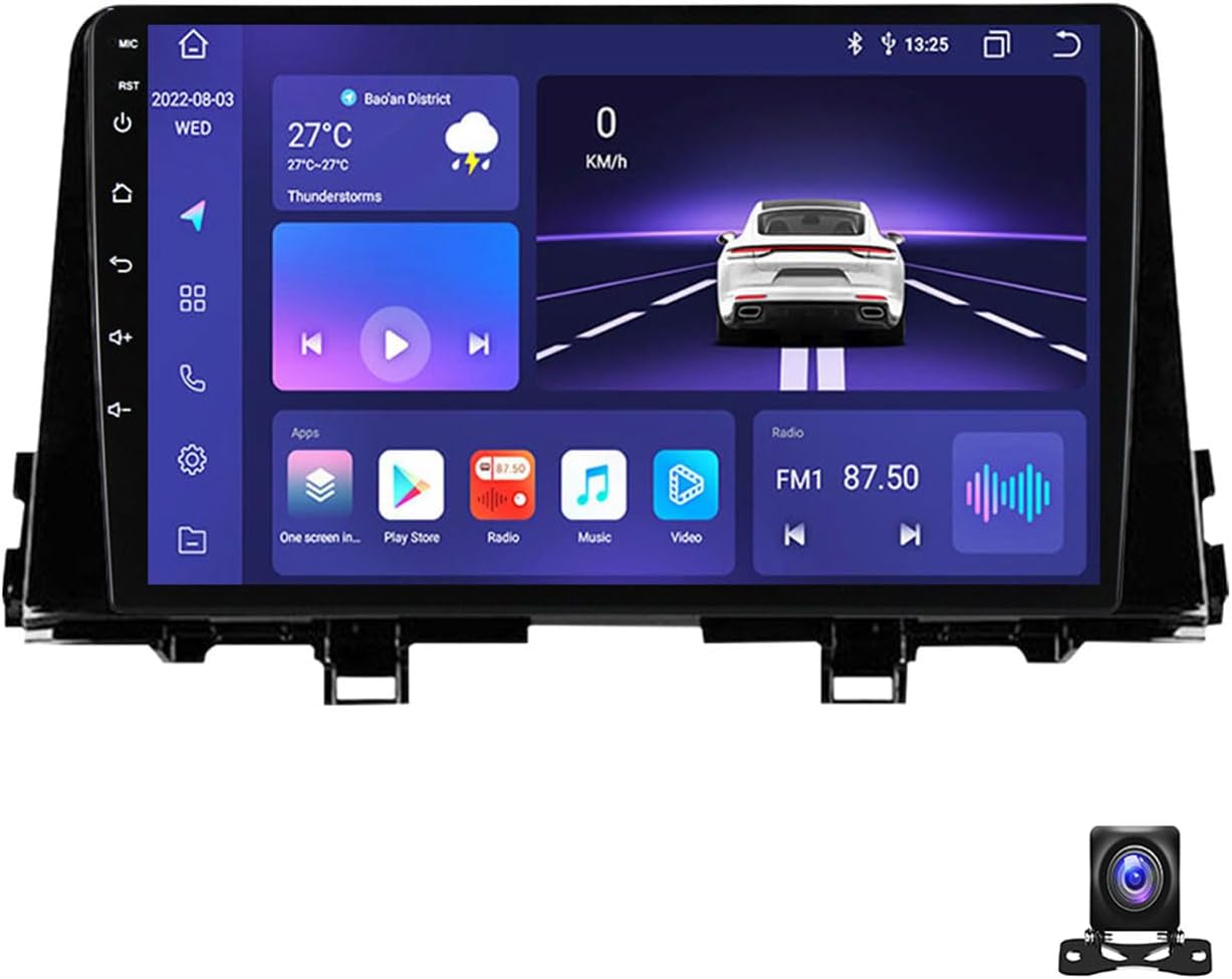9 Inch Touch Screen Car Stereo with Navigation Compatible with KIA Morning Picanto 2017~2020 Android Car Radio Compatible with Carplay Android Auto Radio FM RDS DSP SWC 4G,M800S 8G+256G