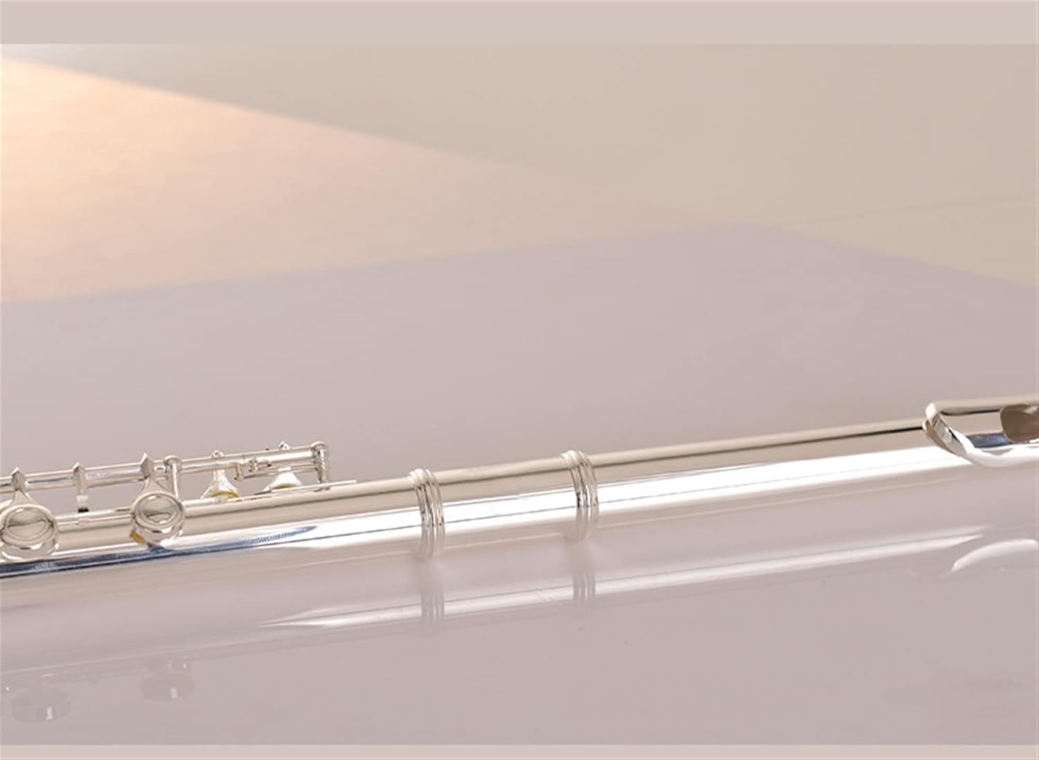 Flute Kit Wind Instrument Nickel- Plated Silver Flute 16 Hole Closed Hole C Flute White Copper B Tail E Key Segmentation Intermediate Flute