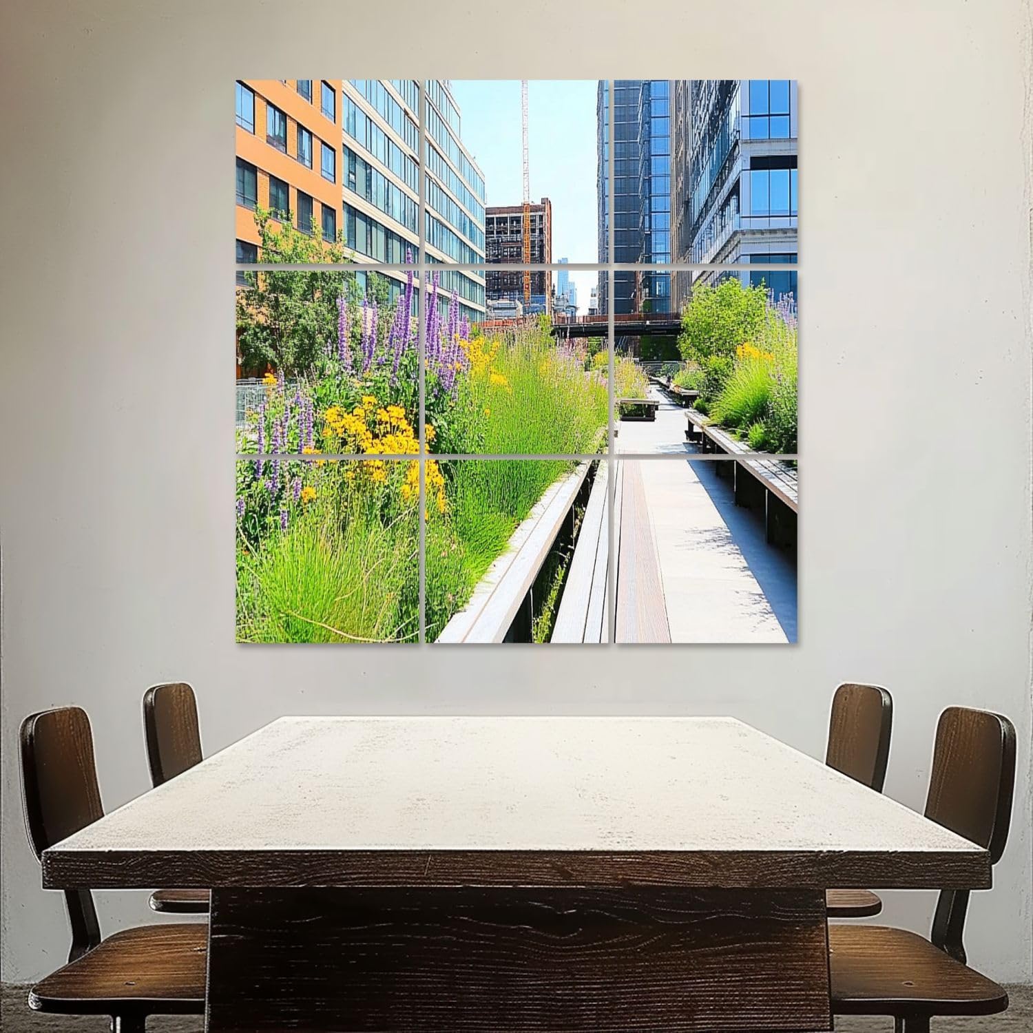 Art Acoustic Panels Self Adhesive new york city spring new york pictures 9 Packs Decorative Soundproof Wall Panels Large Sound Absorbing Panels for Home Office 60