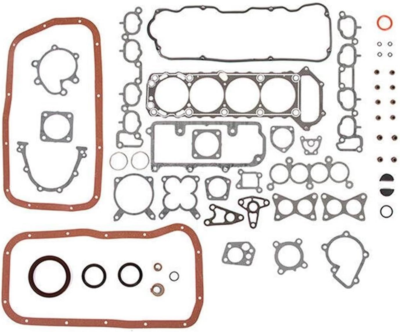 KA24E 2.4L Engine Overhaul Gasket Seals Kit HS9646PT-1 CS9646 Compatible with Nissan D21 Pickup 2.4L