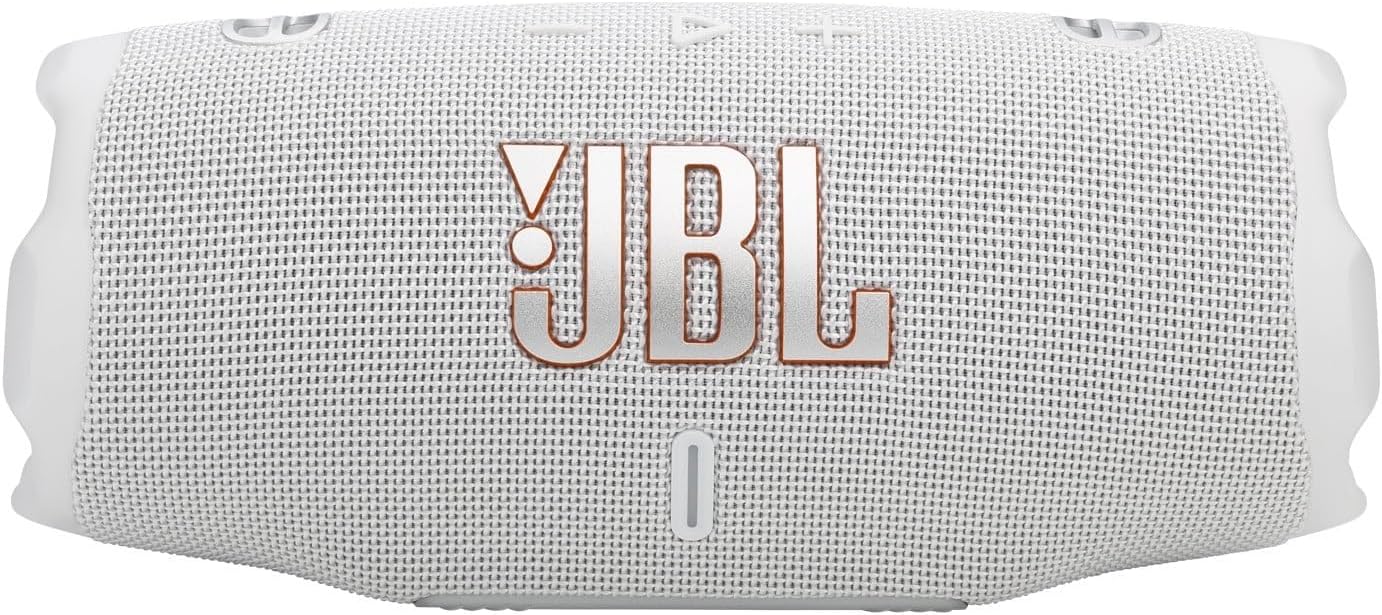 JBL Charge 6 Portable Bluetooth Speaker | IP68 Waterproof, DustProof, and DropProof, Outdoor Wireless Audio | 28Hrs Playtime, Megen Hardshell Protection Case (White)