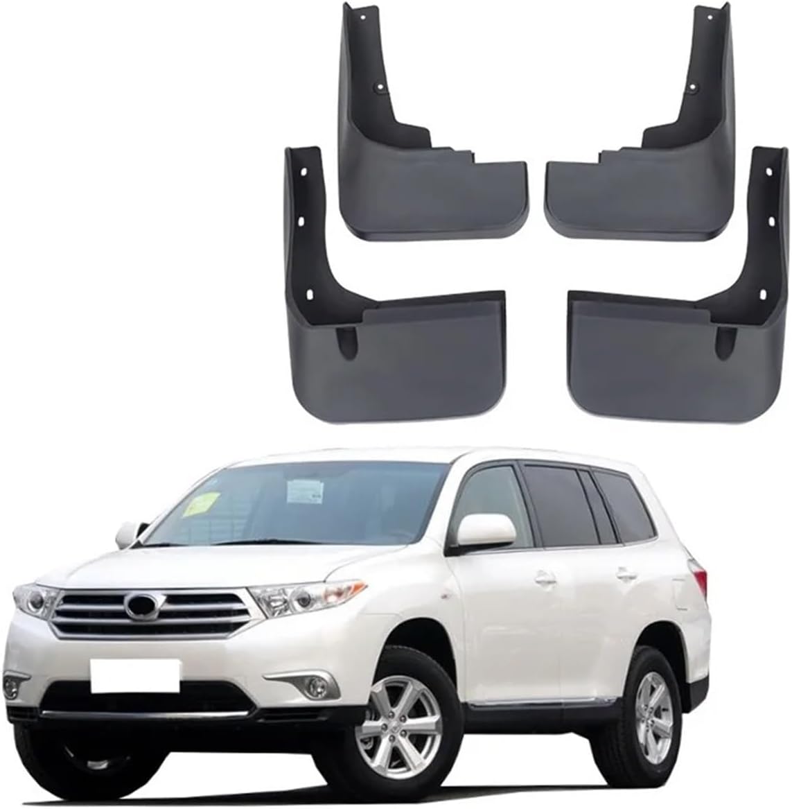 Mudflaps Fender Compatible For Toyota Highlander 2012-2014 Mudguard Mud Flaps Splash Guards Front Rear Wheels Fender Car Accessories 4Pcs