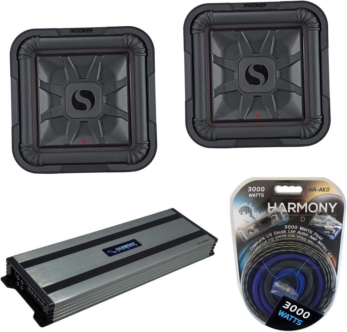 Harmony Audio Kicker (2) 46L7T122 Car Audio L7T Shallow Mount 12