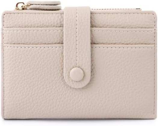 Anti Theft Money Swiping Bag with Multiple Compartments Short Clutch Bag(Apricot)