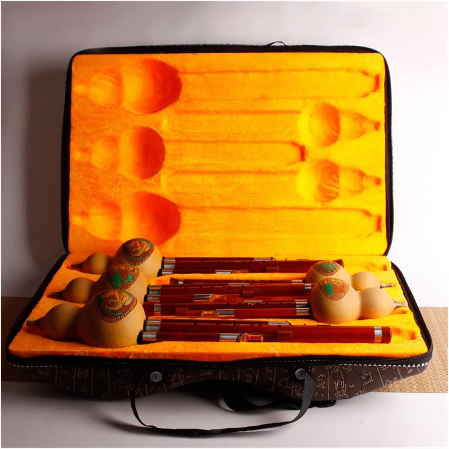 FLFL Hulusi Musical Instrument Mahogany Hulusi Set for Beginners