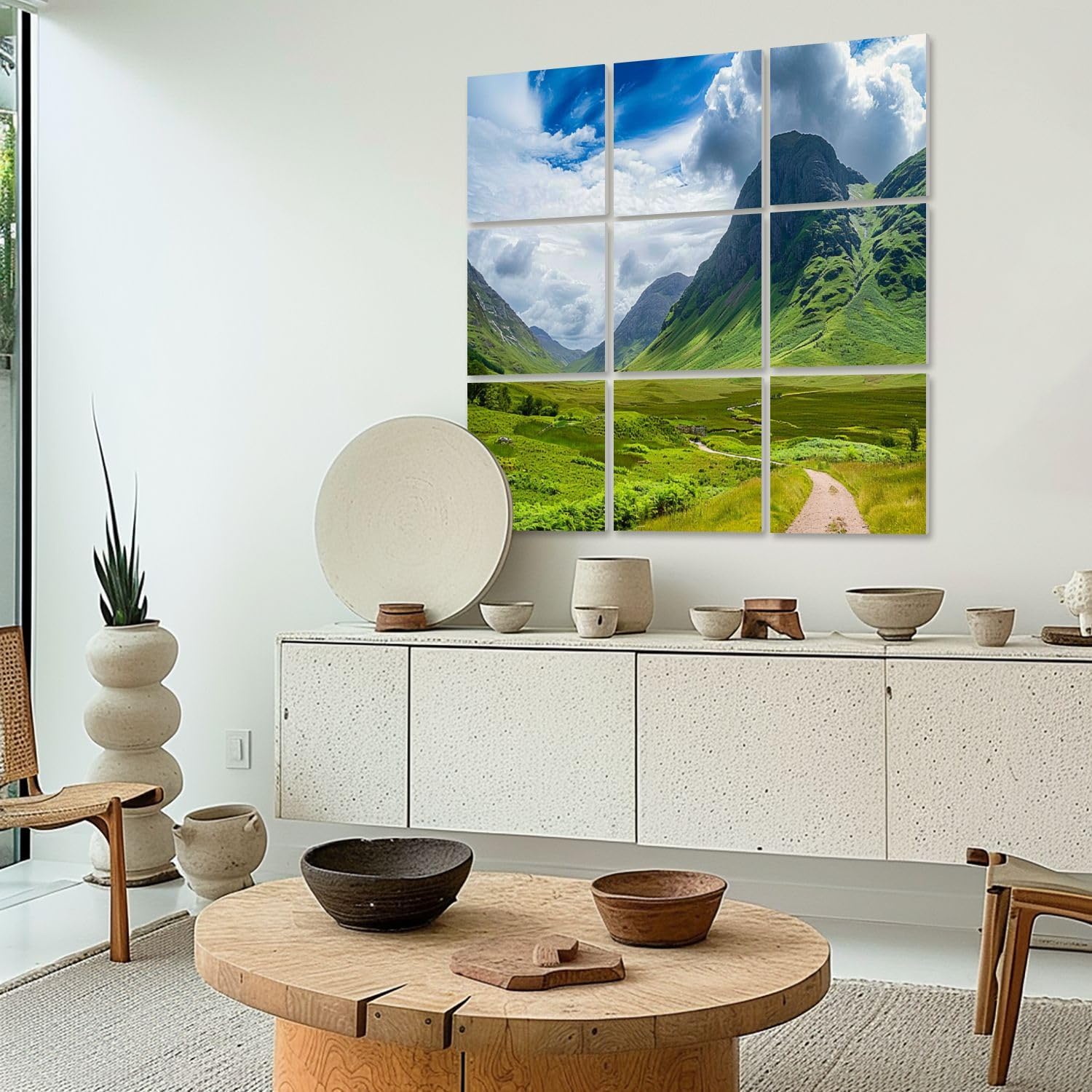 Art Acoustic Panels Self Adhesive scottish highlands scotlands pictures 9 Packs Decorative Soundproof Wall Panels Large Sound Absorbing Panels for Home Office 60