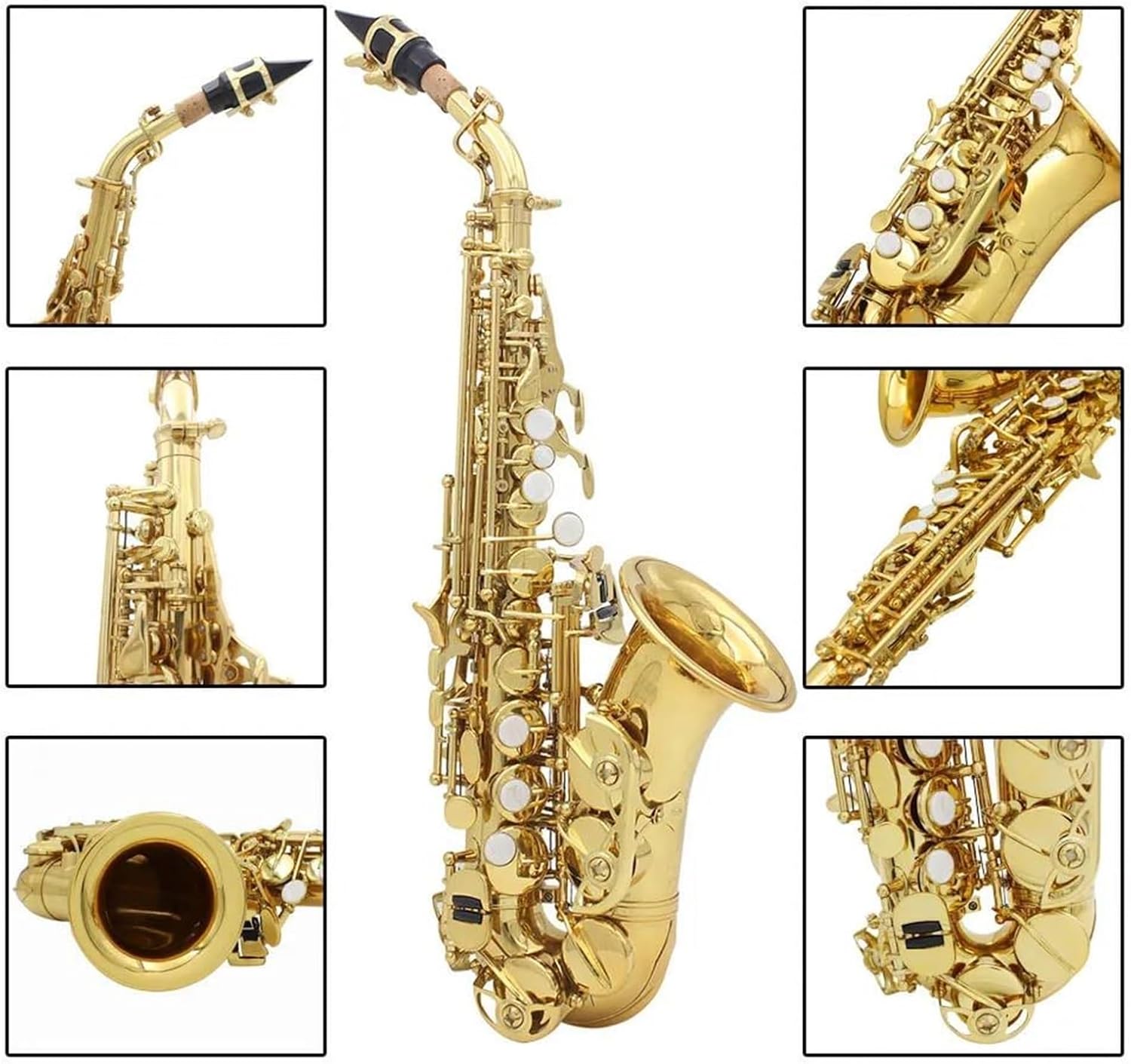 Brass Gold And Silver Sax Carve Pattern Bb Bend Treble Saxophone Wind Instruments