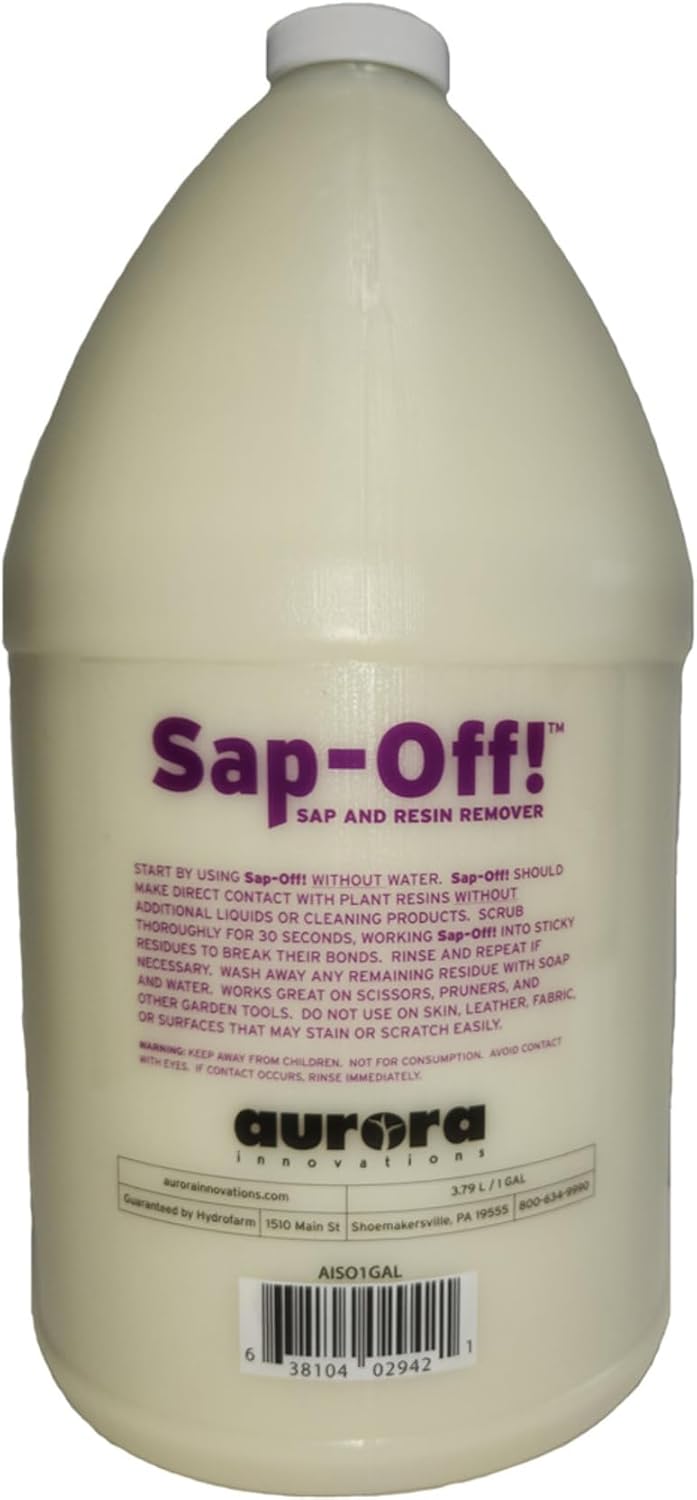 Aurora Innovations Sap Off! Sap & Resin Remover 1 gal, AISO1GAL, Removes Sticky Residue on Sciccors, Pruners & Tools