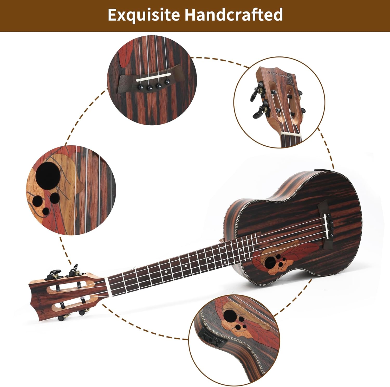 26-Inch Electric Ukulele Beginner Bundle – Left-Handed Friendly with Amp, Gig Bag, and Accessories