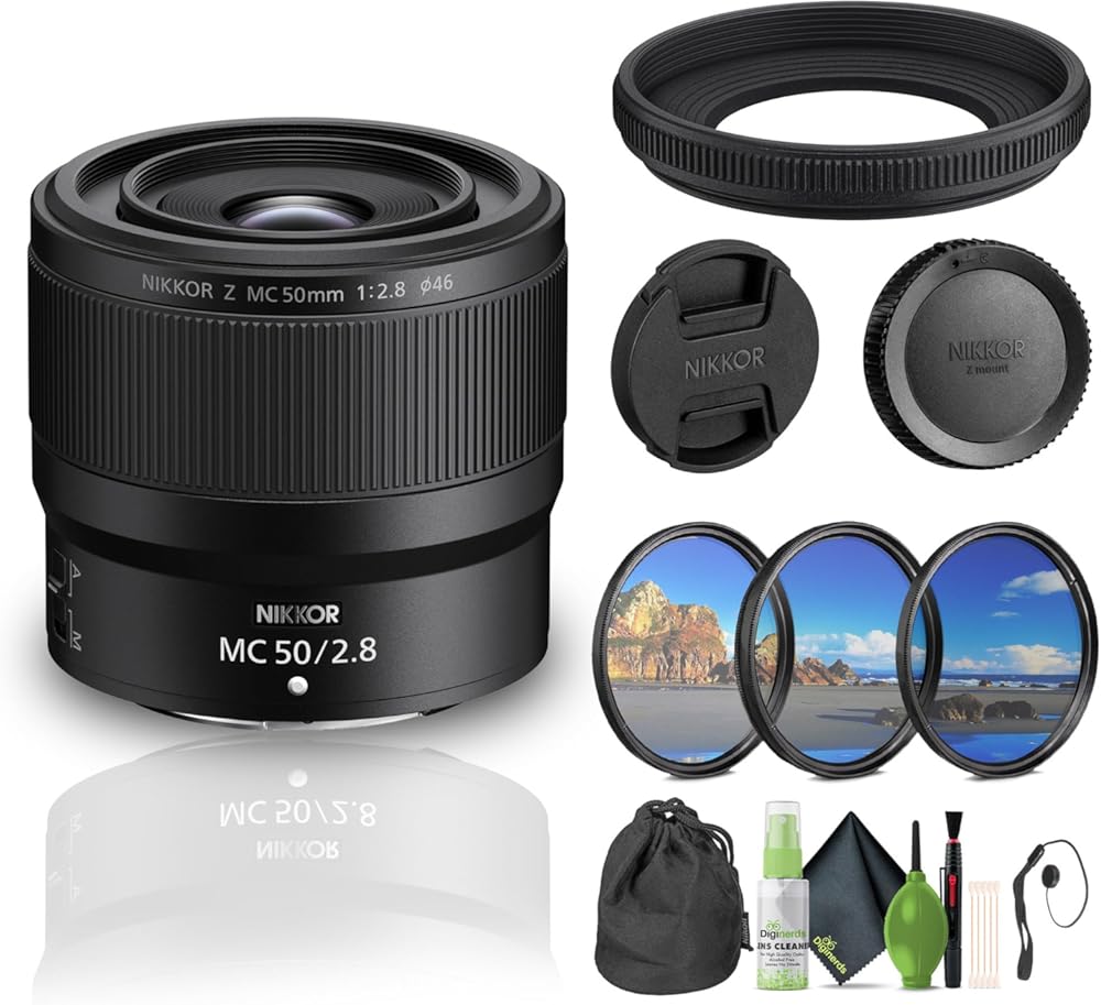 Nikon NIKKOR Z MC 50mm f/2.8 Compact Macro Lens + Cleaning Kit + UV Lens Filter + Lens Cap
