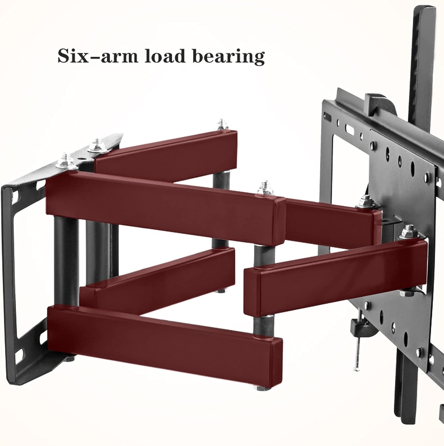 Modern Corner TV Stand Universal Six-Arm Wall Mounted TV Bracket Full Motion Swivel Extension Tilt TV Mount, Fits for Most 40