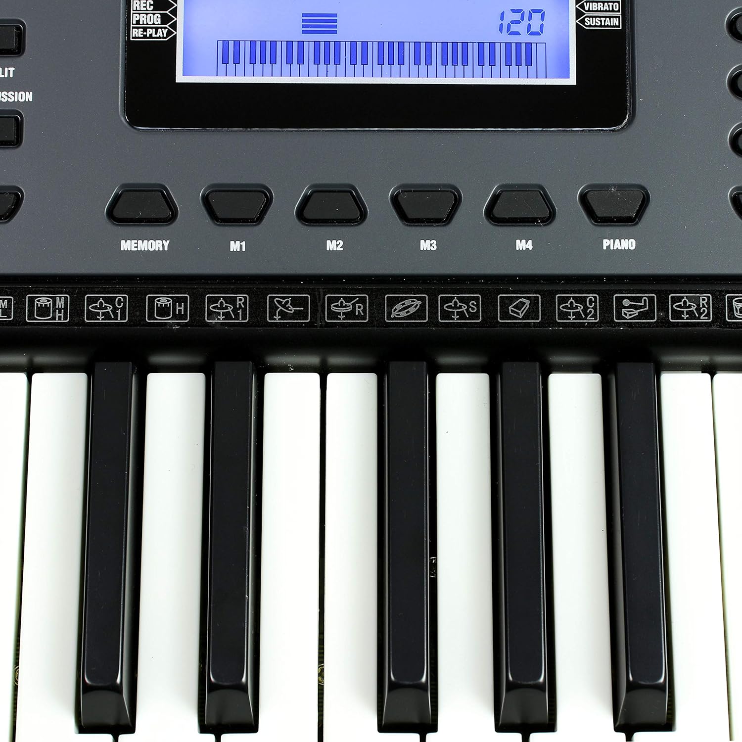 RockJam 61 Key Keyboard Piano with Pitch Bend, Power Supply, Sheet Music Stand, Piano Note Stickers & Simply Piano Lessons