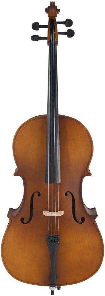 Full-Size Cello, Beginner Cello 4/4, Acoustic Cello Kit with Portable Bag, Bow,Rosin, Adults & Kids String Musical Instruments (Brown 2)