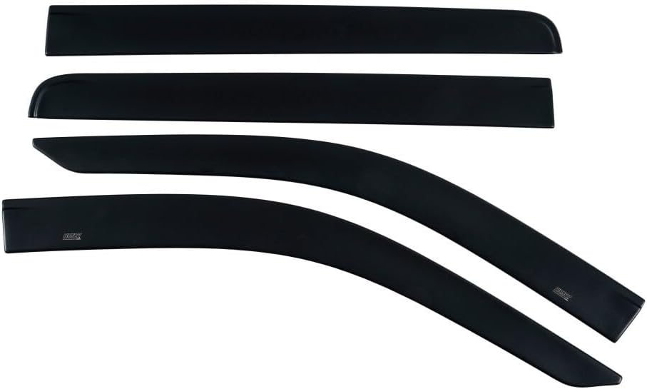 Husky Liners Low Profile Ventvisor Rain Guards | Fits 2009-2014 Ford F-150 SUPERCREW ONLY, 2011-2014 Ford F-150 SVT Raptor SUPERCREW ONLY | Front & Rear, Matte Black, 4-pcs. | 2857011