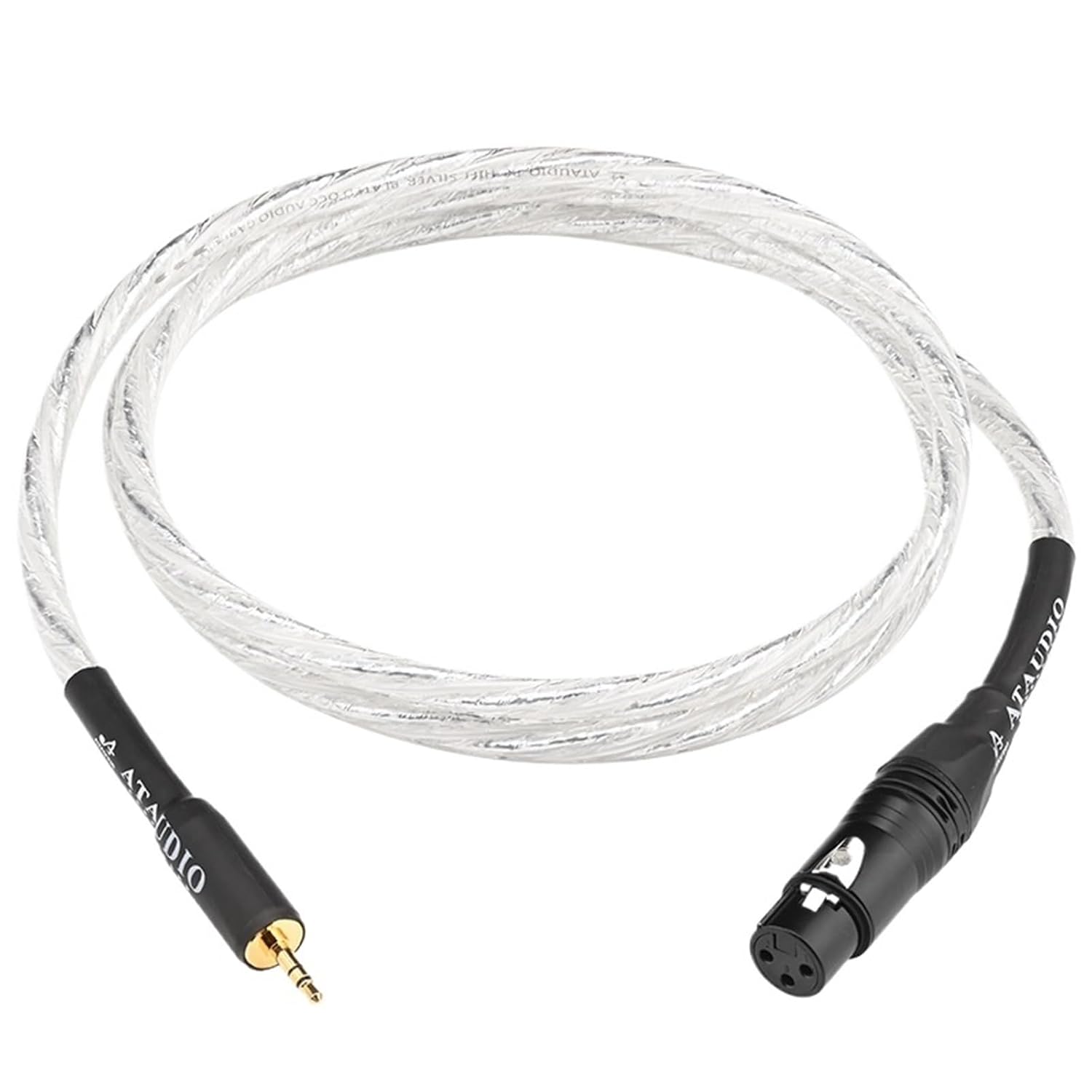 6N OCC Silver Plated HiFi 3.5mm to XLR Female Audio Cable with Gold Plated Plug for Mixer Amplifier Stereo 3.5 to XLR Male Cable(1m)