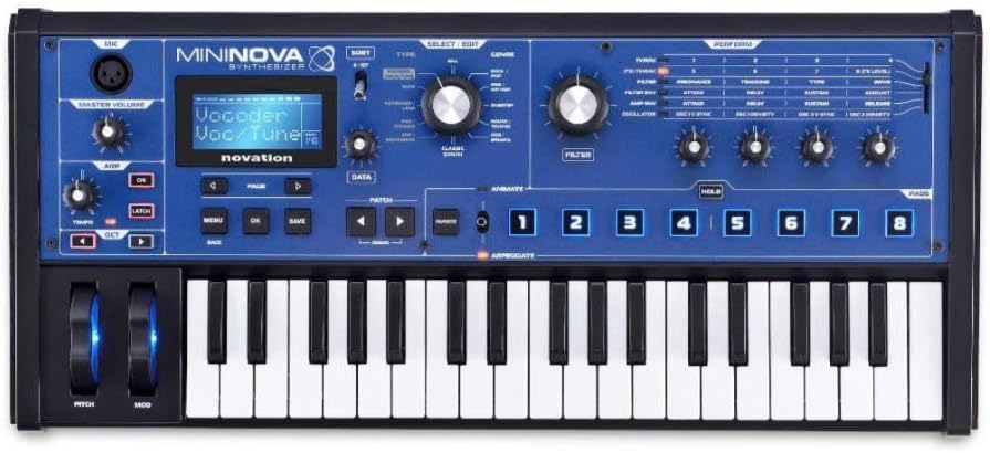 Novation MiniNova Synthesizer Bundle with MiniNova Gig Bag and Closed-Back Studio Headphones (3 Items)