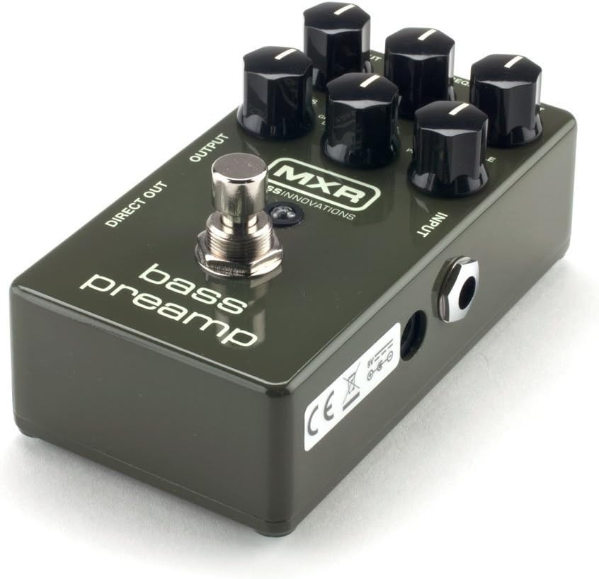 MXR M81 Bass Preamp Effects Pedal Bundle with 4 MXR Right Angle Patch Cables