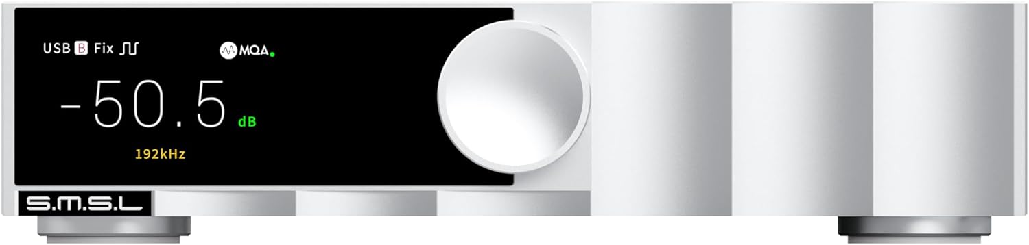 SMSL D200 Audio Decoder | USB/Optical/Coaxial/Bluetooth Input | MQA/MQA - CD Supported | ROHM BD34352EKV Chip | Compatible with Amplifiers/Headphone Amps/Phones/Computers
