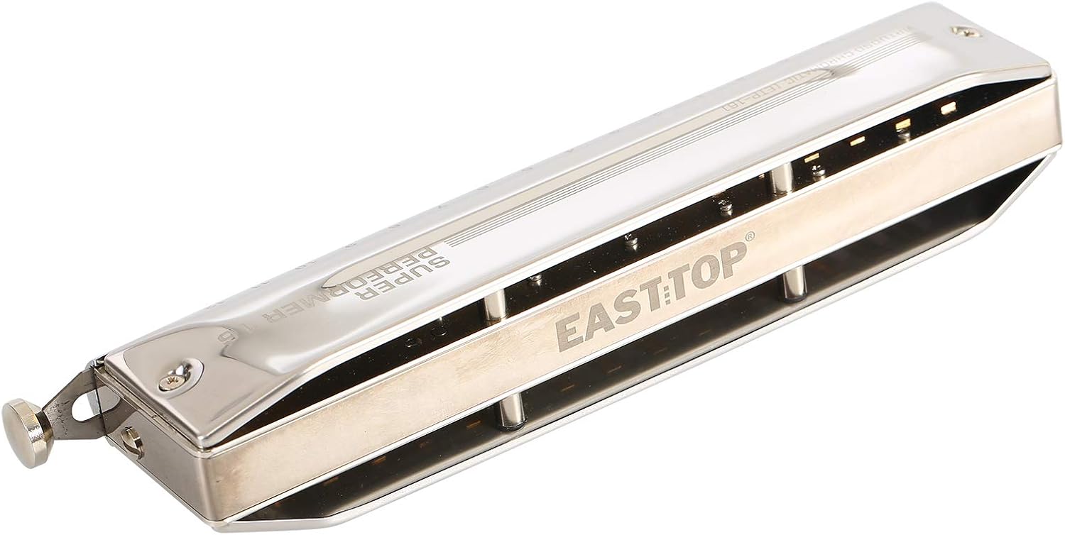 East top Upgrade Chromatic Harmonica 16 Hole 64 Tone Key of C, Professional Chromatic Mouth Organ Harmonica For Adults, Students and band players
