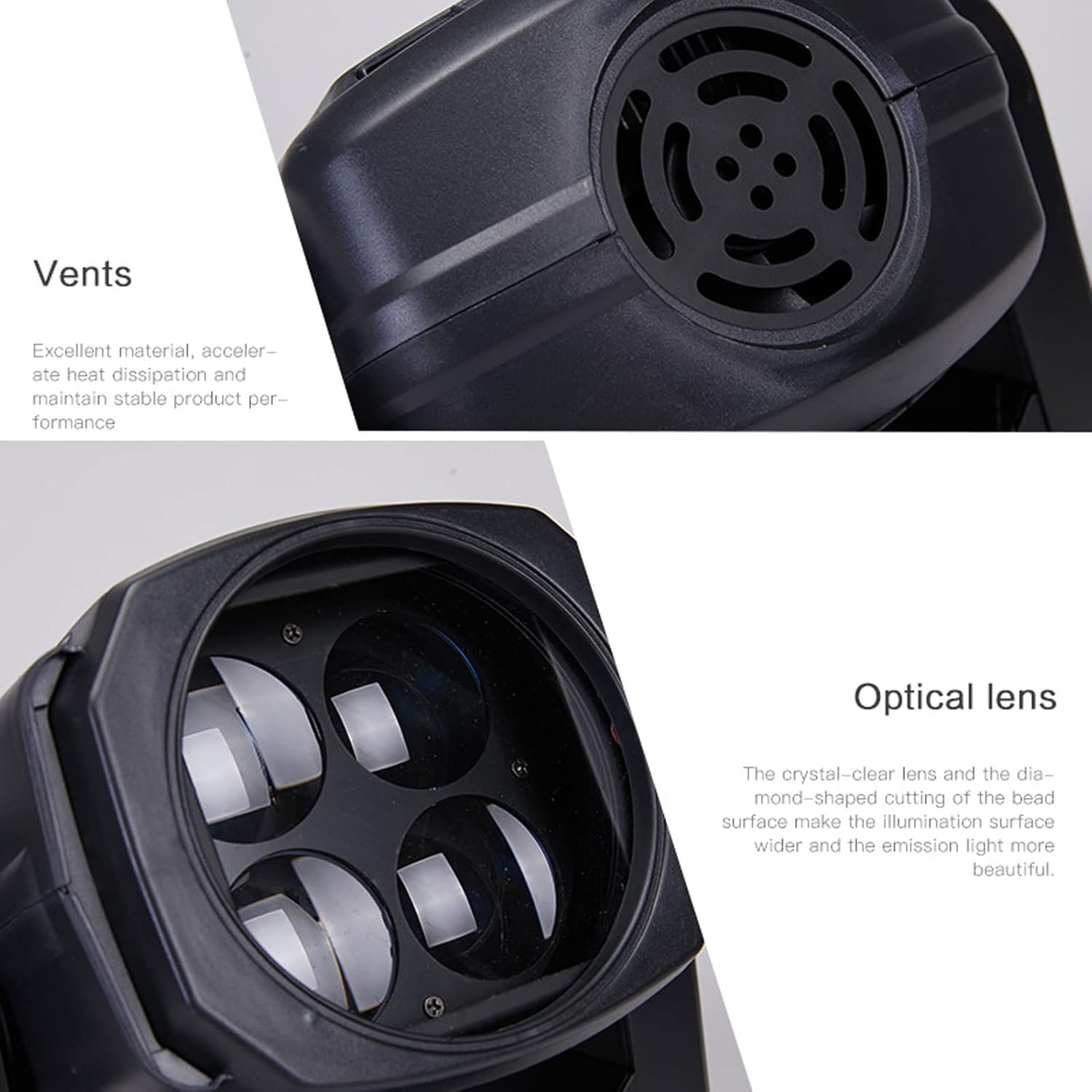 LED 4X25W Beam Moving Headlights with DMX512 Control Stage for DJ Disco Club Party Dance Wedding Bar Theater Pub Christmas (Size : EU Plug) (AU Plug)