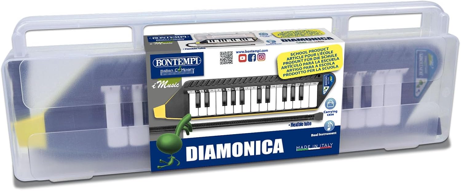 Bontempi-33 4262 – Melodica 25 Keys with Case, 334262, White Black