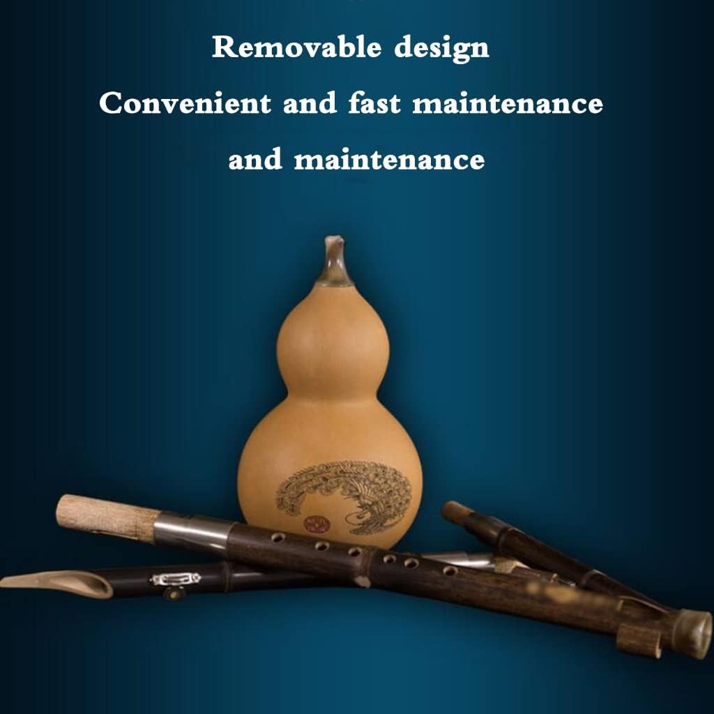 Musical Instruments 7-hole Cucurbit Instrument Purple Bamboo Wooden Flute Student Adult Beginner Playing Hulusi Durable Intonation, Portable Give Gifts (Color : Brown, Size : C-key)